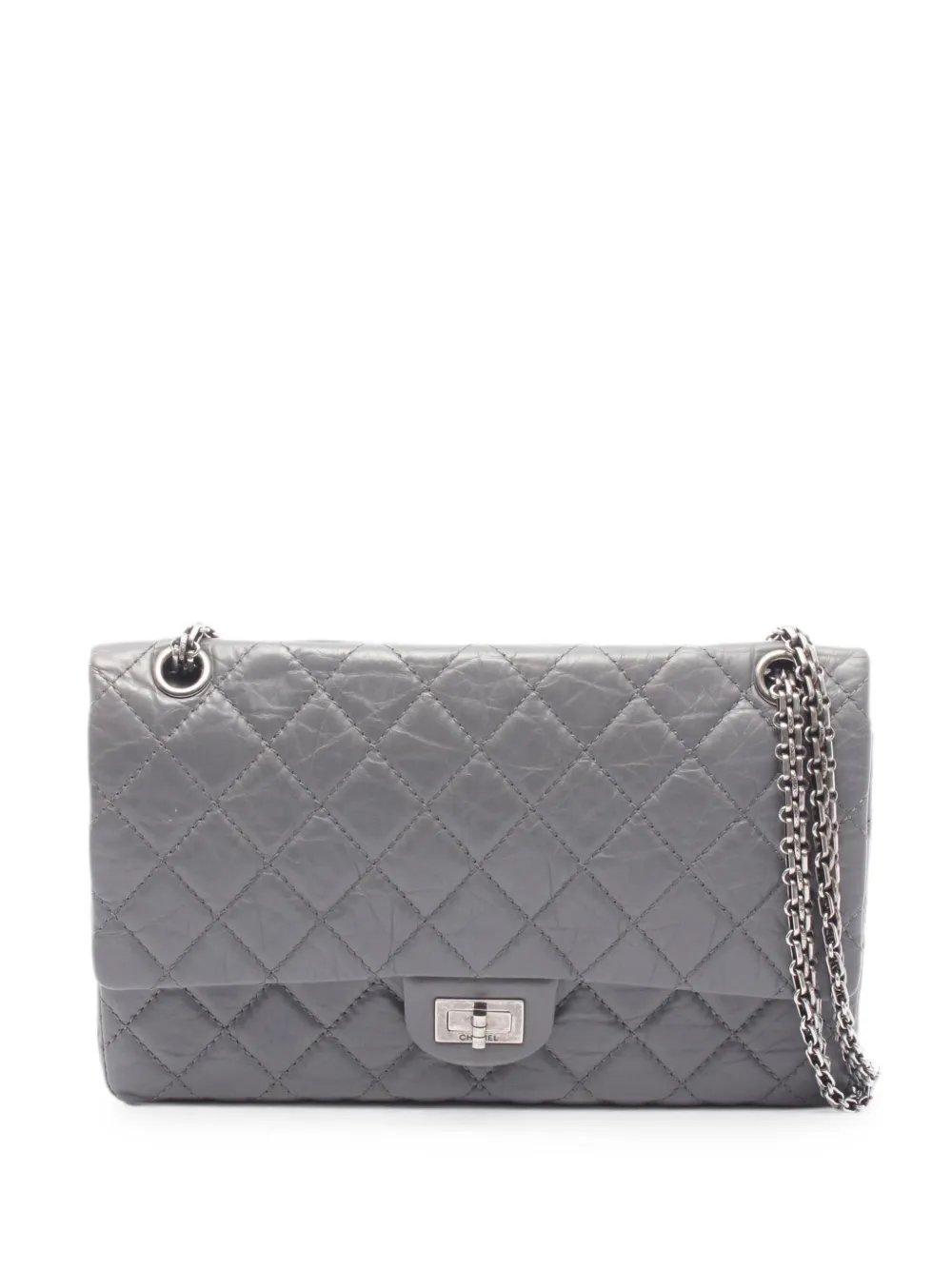 CHANEL Pre-Owned 2008-2009 2.55 matelassé shoulder bag - Grigio