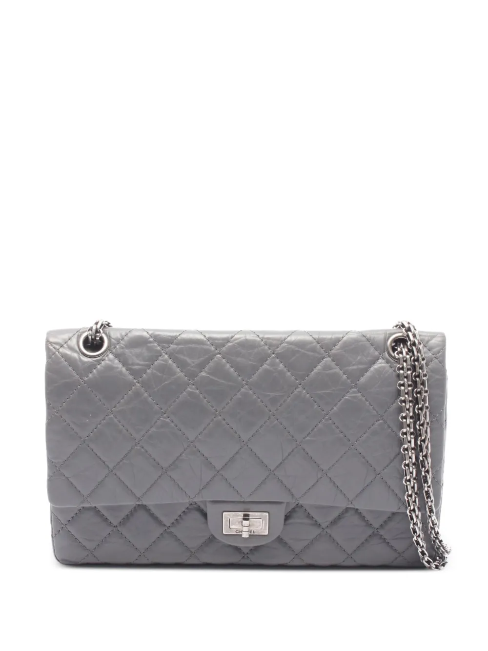 CHANEL Pre-Owned 2008-2009 2.55 matelassé shoulder bag - Grey