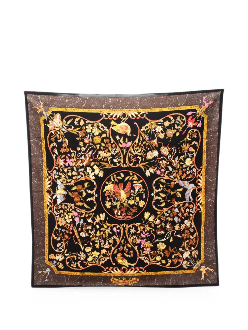 Hermès Pre-Owned 2010s 90 Pierres d'Orient et d'Occident scarf - Nero