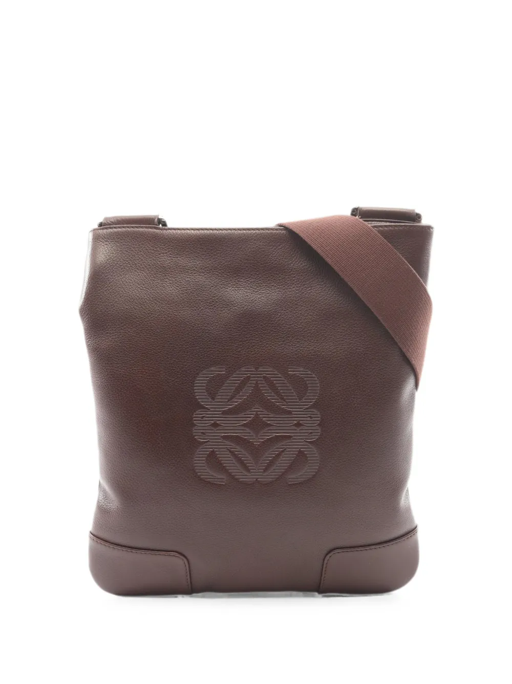 Loewe Pre-Owned 2010s Anagram embossed shoulder bag - Marrone