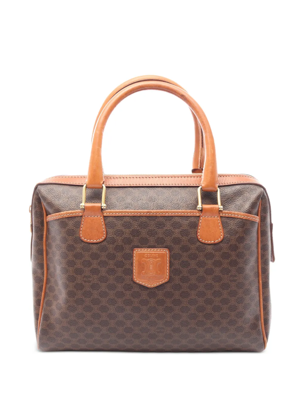 Celine Pre-Owned 2000s Macadam Boston Tote Bag - Braun