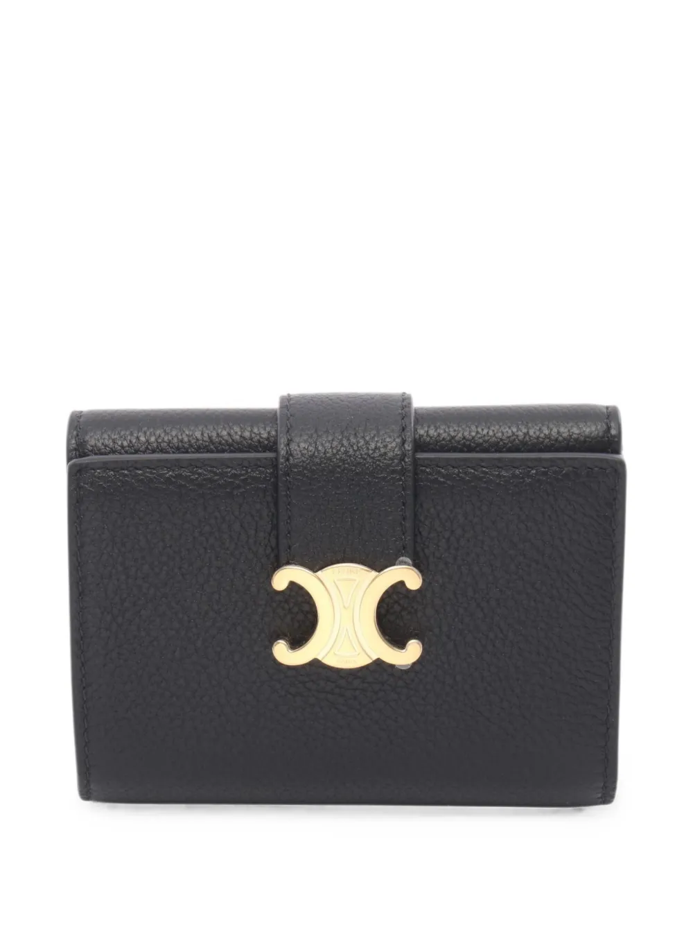 Celine Pre-Owned 2020s Triomphe trifold wallet - Nero