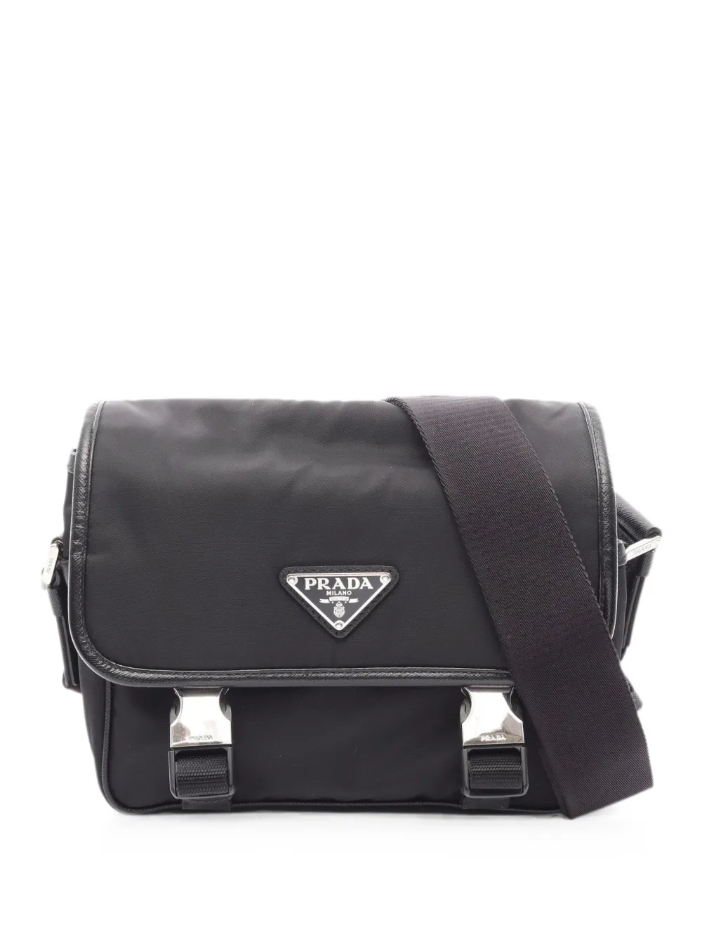 Prada Pre-Owned 2010s Re-Nylon Tessuto Saffiano messenger bag - Nero