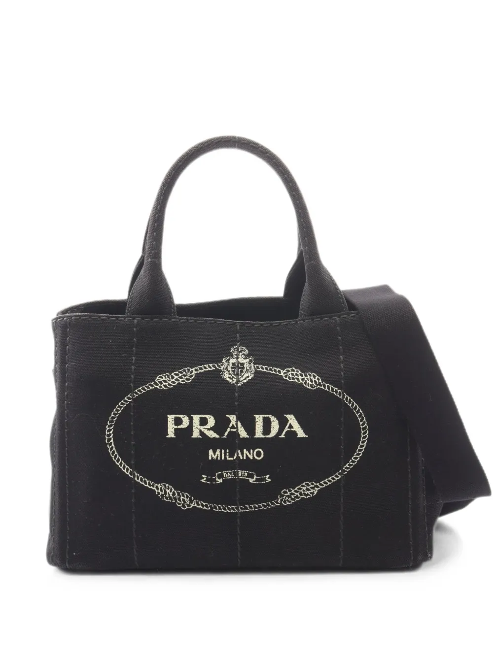 Prada Pre-Owned 2000s Canapa logo-print tote bag - Nero
