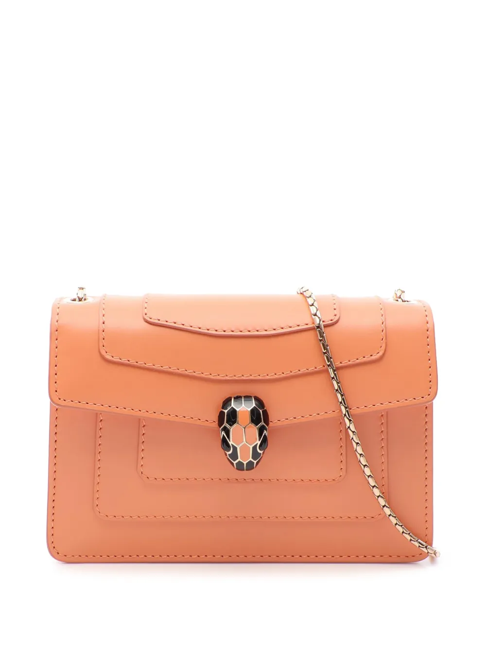 Bvlgari Pre-Owned 2010-2026 Serpenti Forever Chain Flap Schultertasche - Orange