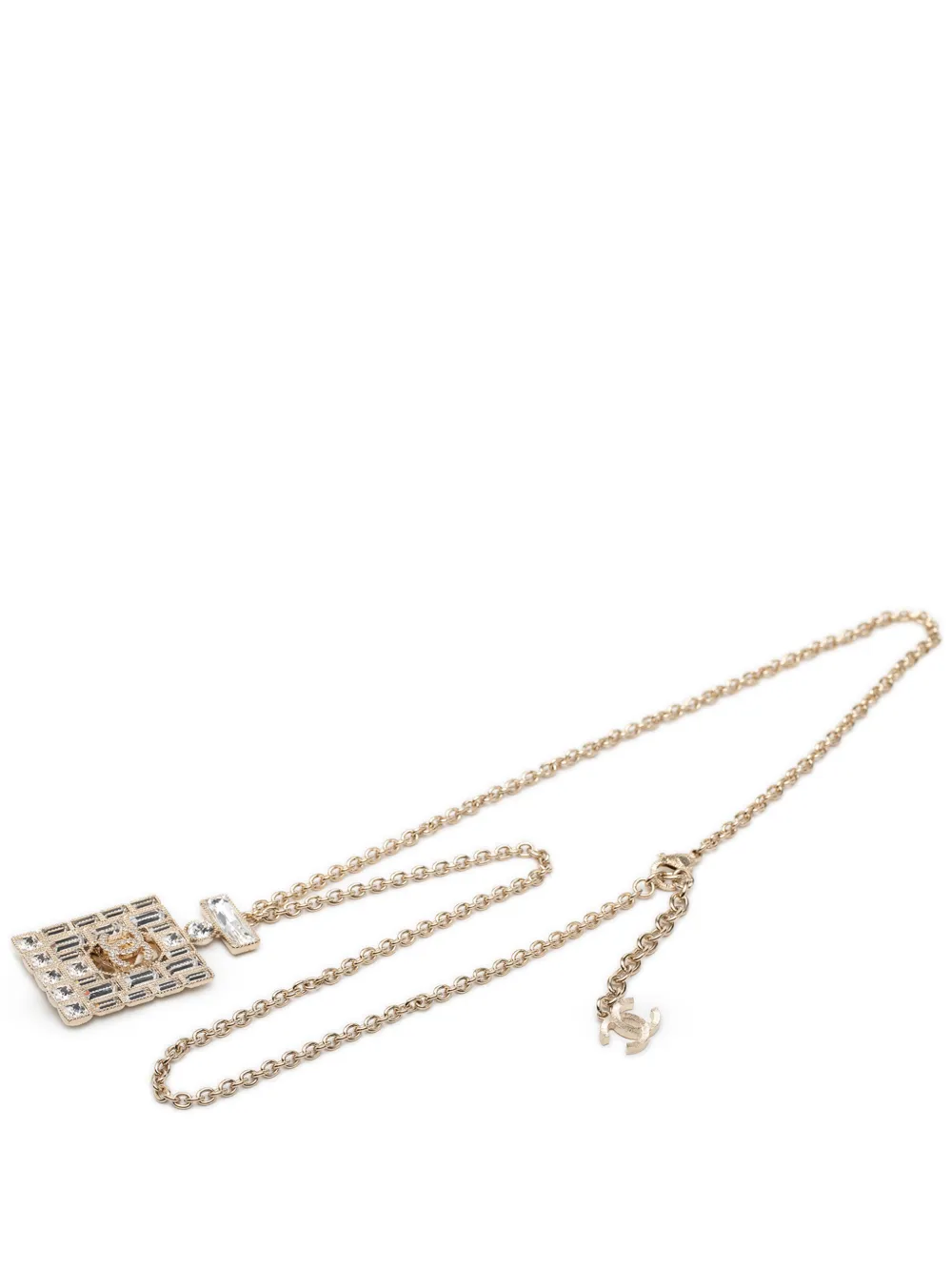 CHANEL Pre-Owned 2024 CC Gold Plated Strass Perfume Bottle Pendant Necklace costume necklace - Oro