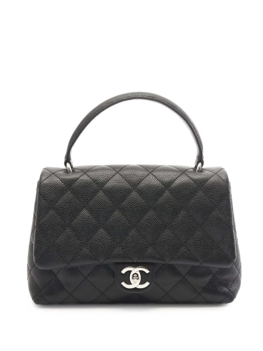 CHANEL Pre-Owned 2006-2008 CC Caviar Top Handle Flap handbag - Nero