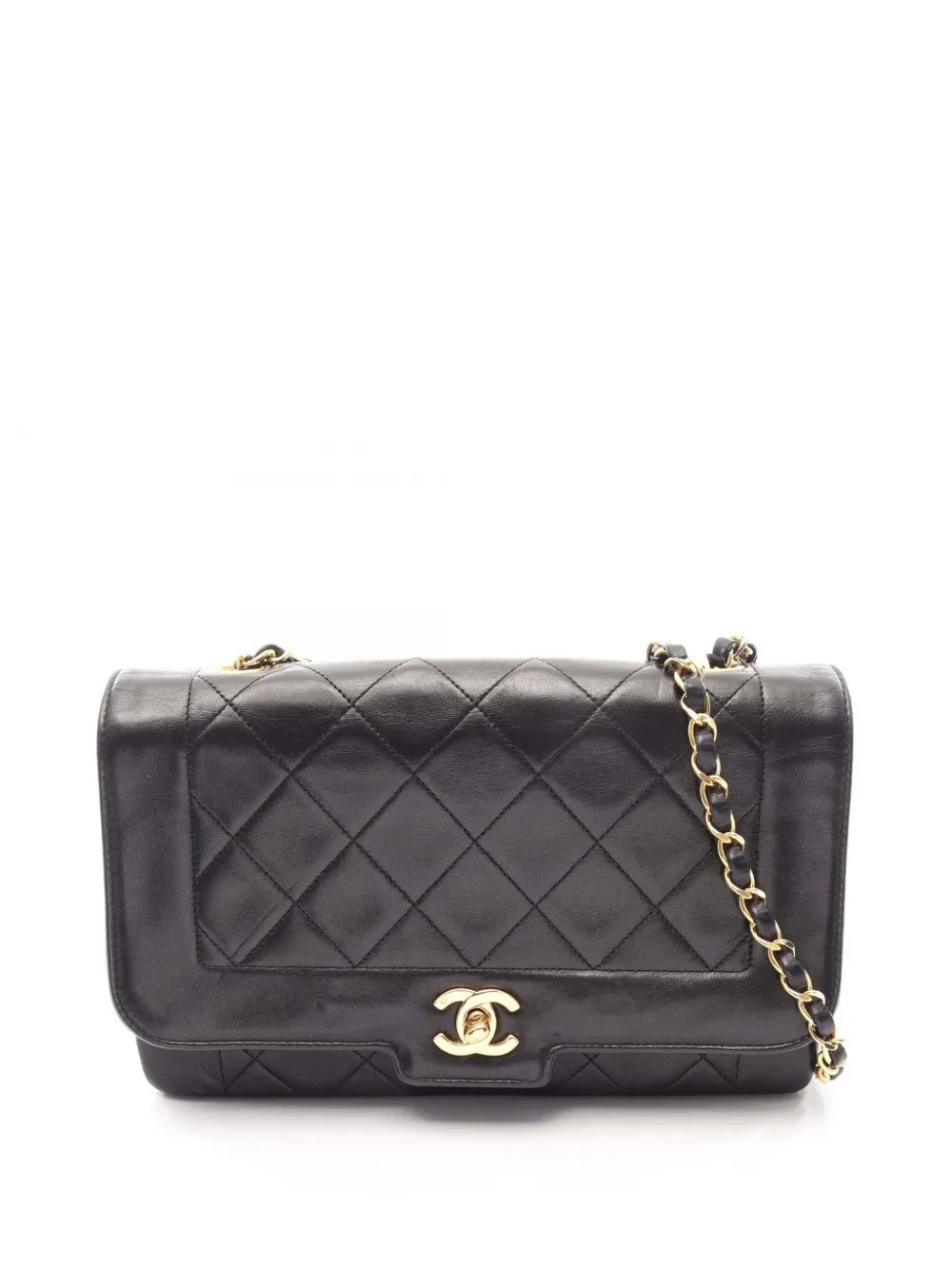 CHANEL Pre-Owned 1989-1991 CC Quilted Lambskin Single Flap crossbody bag - Nero