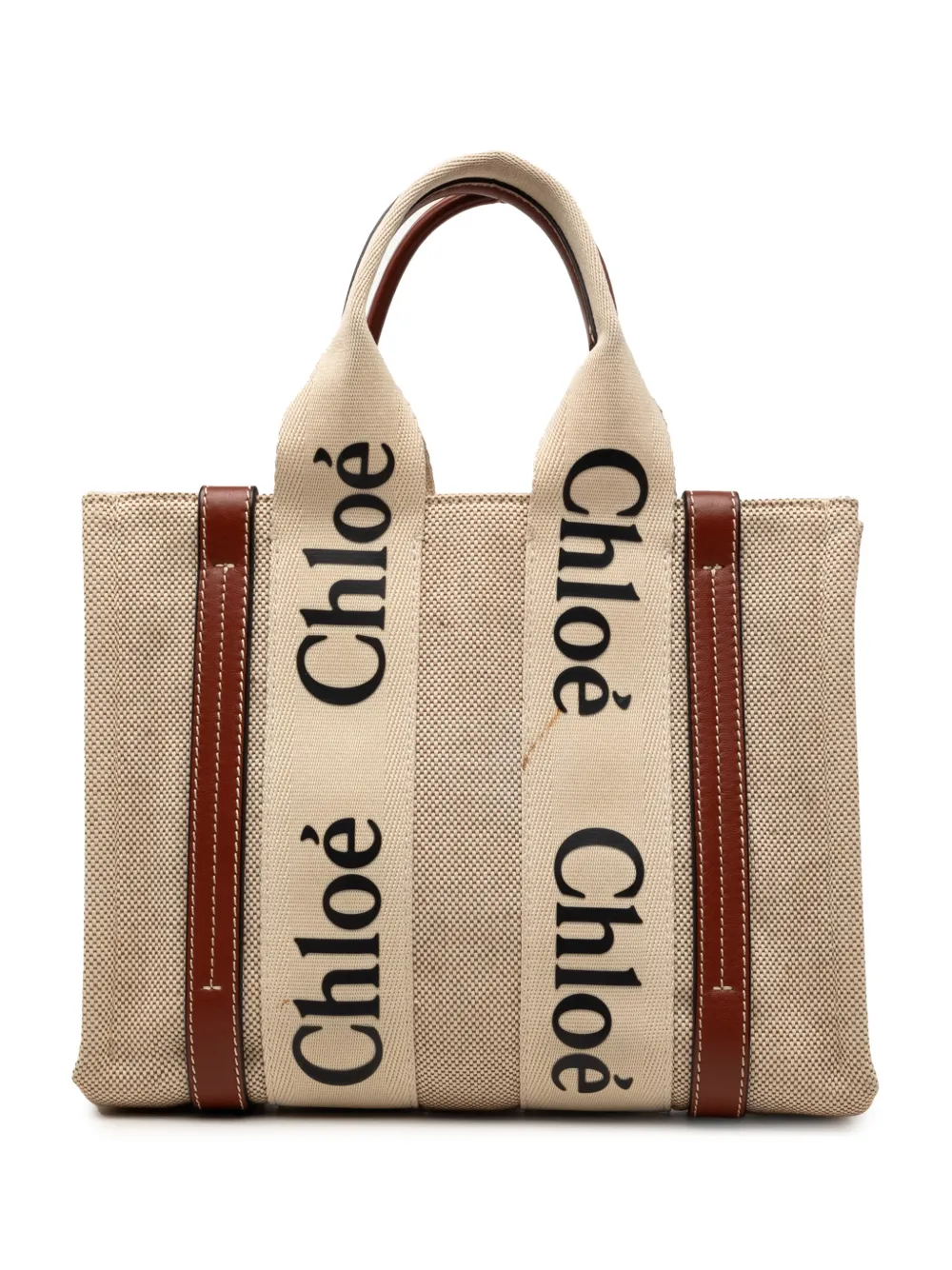 Chloé Pre-Owned 2002-2026 Small Canvas Woody Tote satchel - Toni neutri