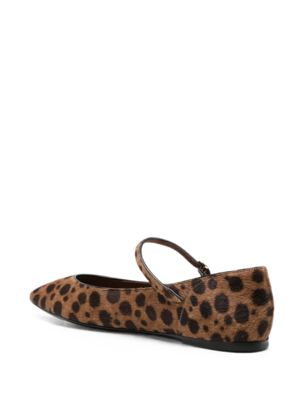 HERBERT LEVINE Rule The Day leopard-print buckle-strap ballet flats Bruin