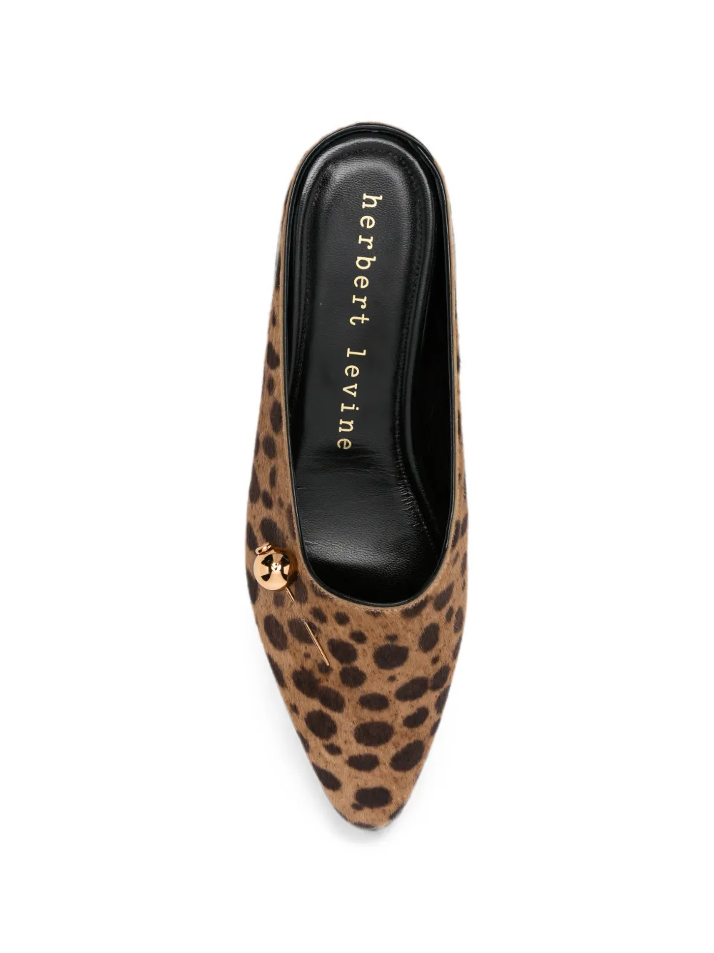 HERBERT LEVINE Sleep On It leopard-print leather mules Bruin