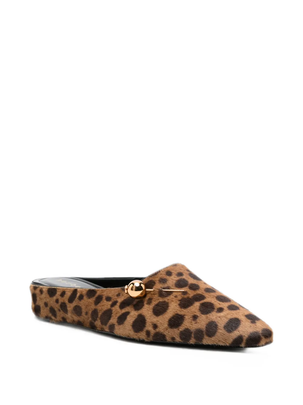 HERBERT LEVINE Sleep On It leopard-print leather mules Bruin