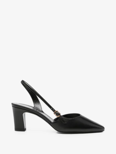 HERBERT LEVINE Ask Around buckle-detail slingback leather heeled pumps
