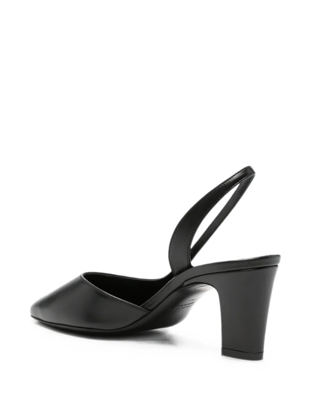 Herbert Levine Ask Around Buckle-detail Slingback Leather Heeled Pumps in Black, view 3