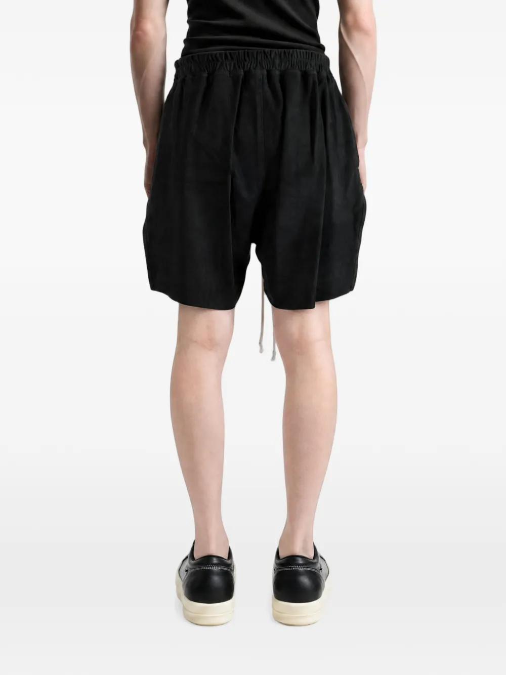 Rick Owens Leren shorts Zwart