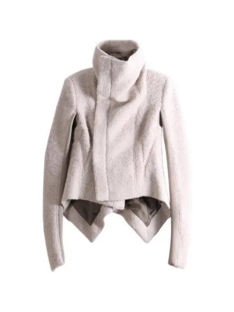 Rick Owens asymmetric high-neck jacket