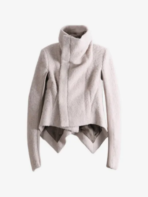 Rick Owens asymmetric high-neck jacket