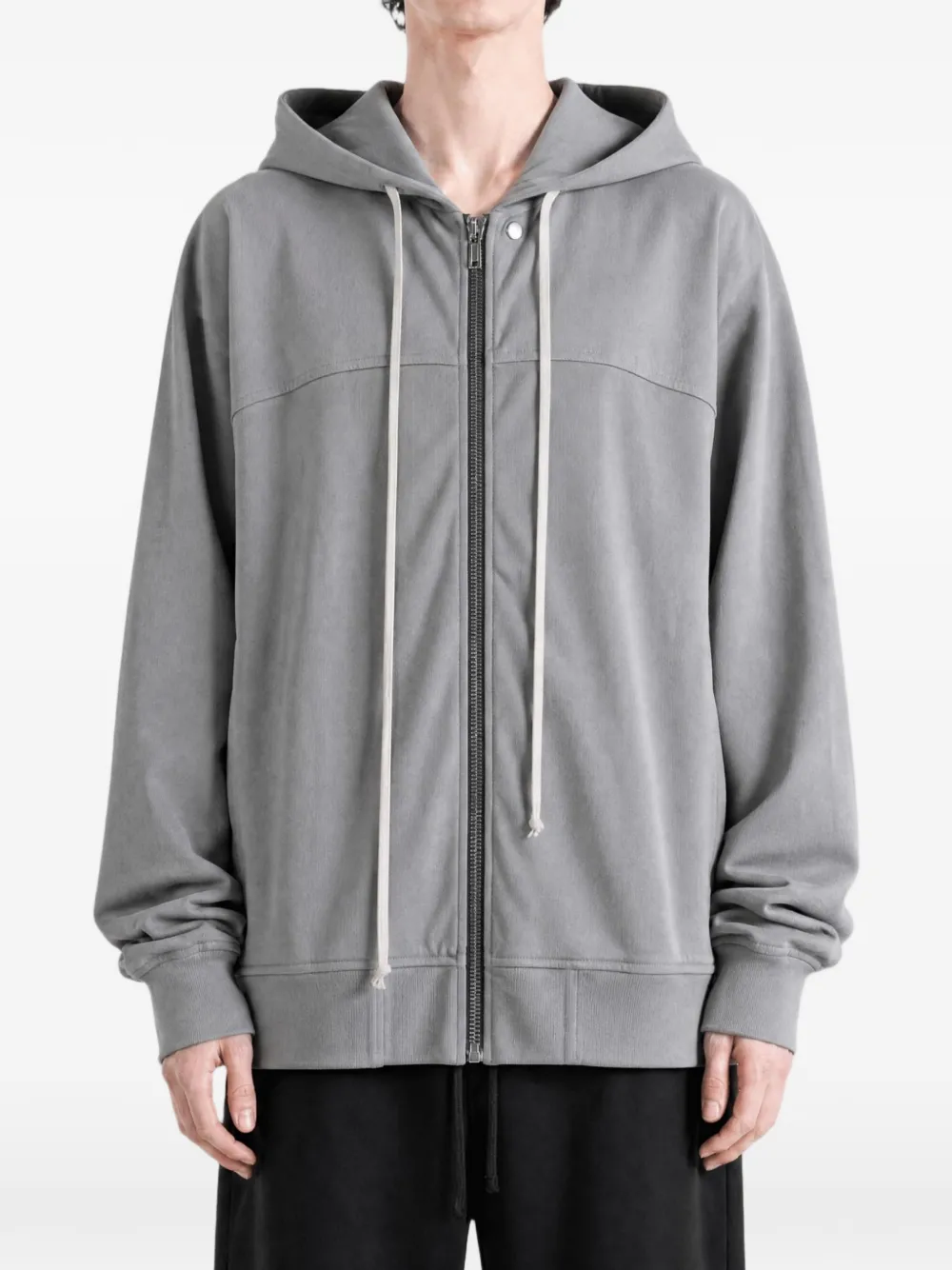 Rick Owens Tower Windbreaker hoodie met rits Grijs