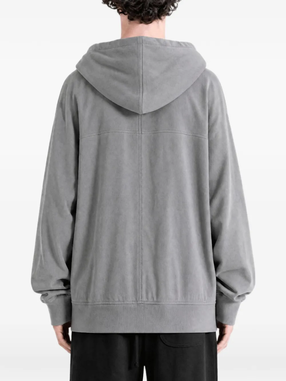 Rick Owens Tower Windbreaker hoodie met rits Grijs