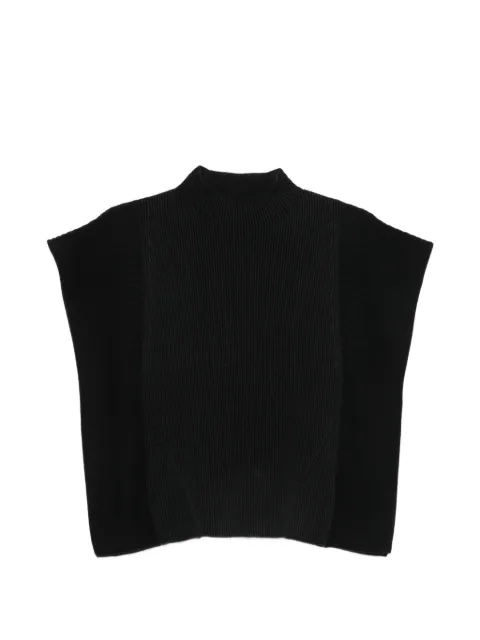 CFCL Portrait ruffled-sleeves ribbed top 