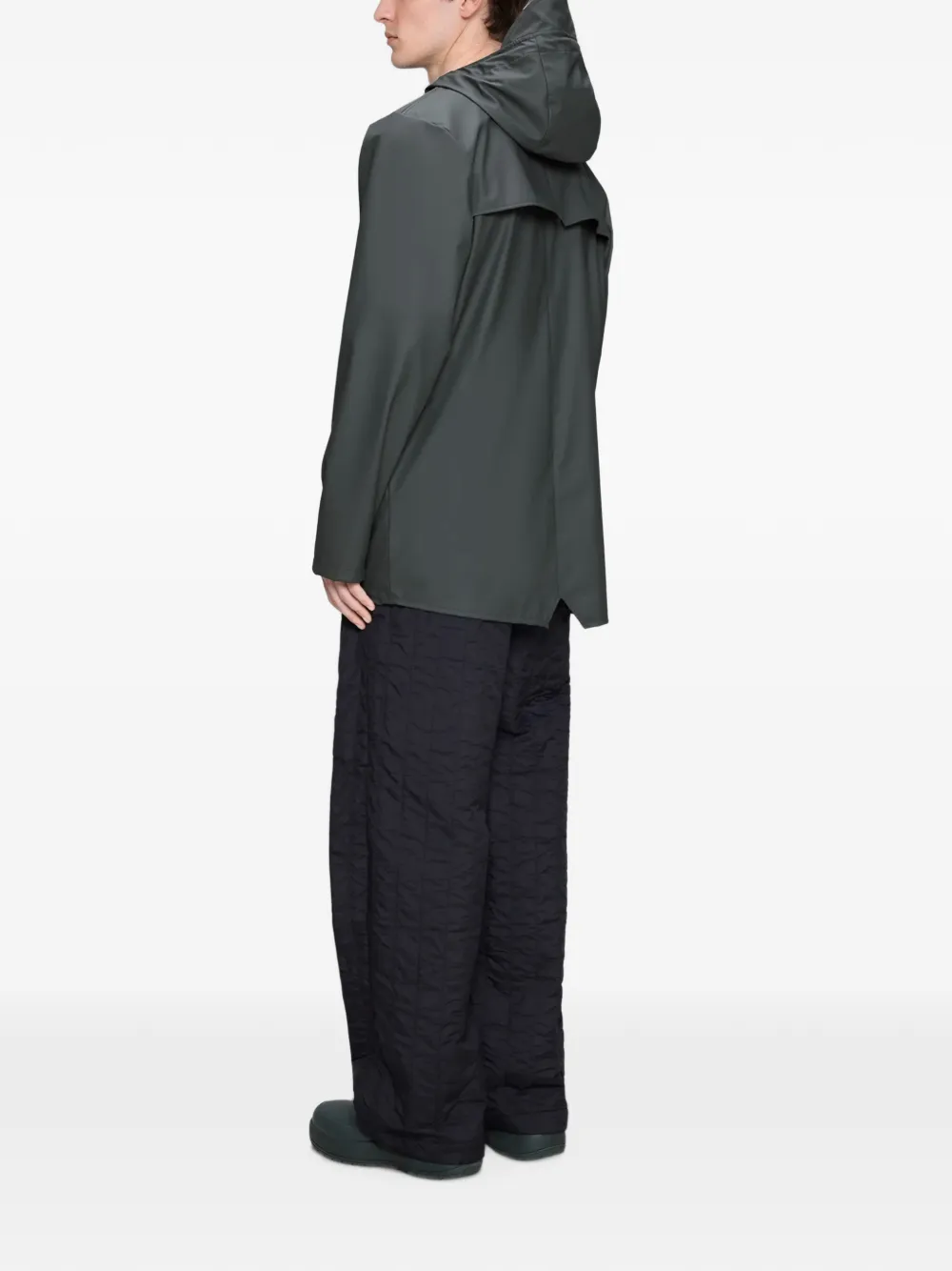 Rains Jack met capuchon en fishtail zoom Grijs
