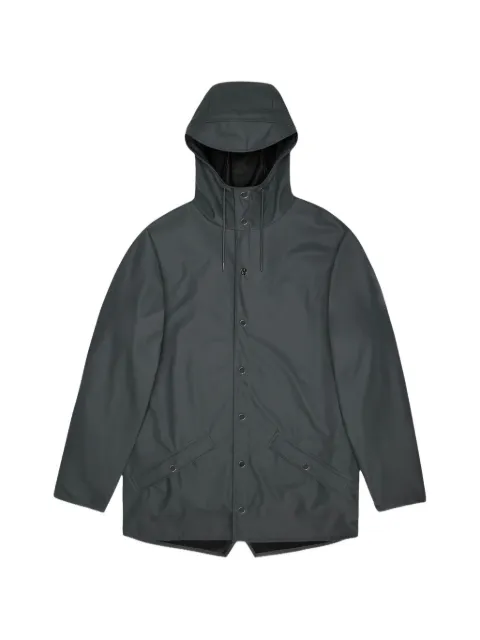 Rains hooded fishtail-hem jacket