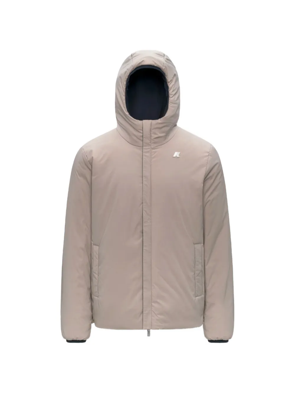 K-Way Jack St omkeerbaar jack met capuchon Blauw