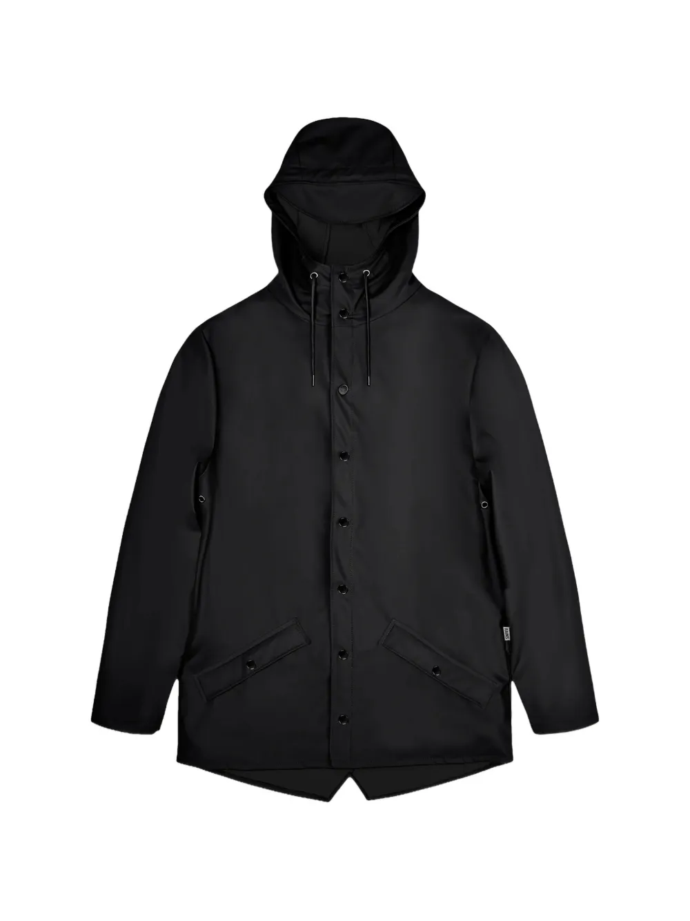 Rains hooded press-stud jacket - Nero
