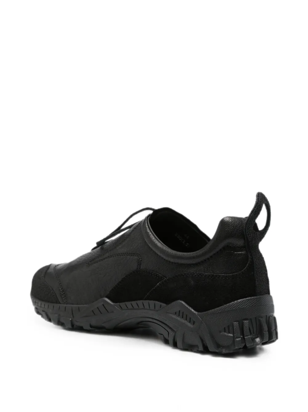 OUR LEGACY Gabe leren sneakers met vlakken Zwart