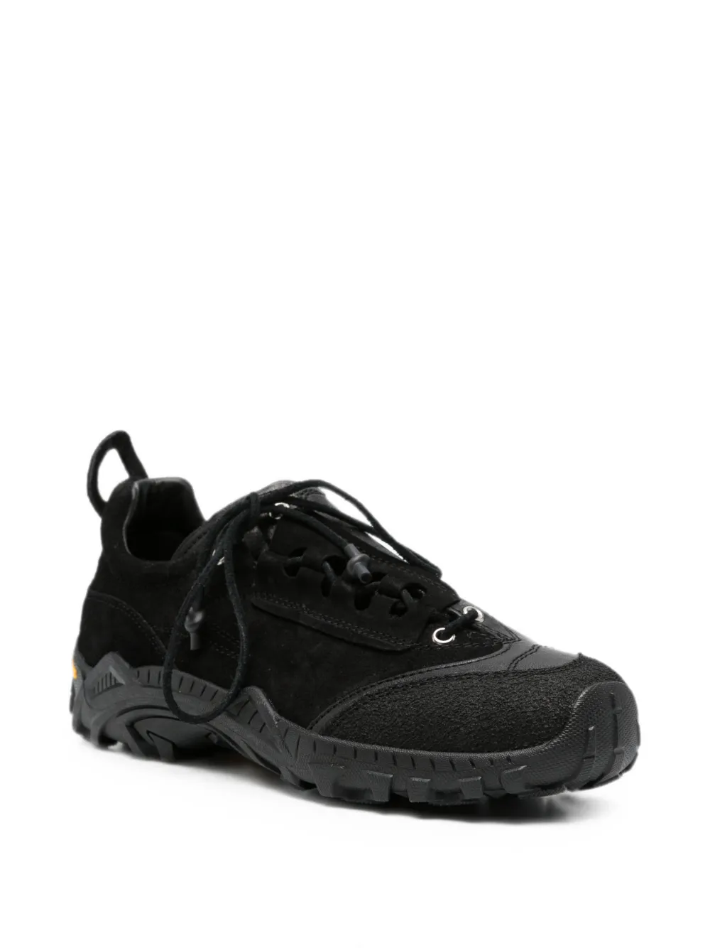 OUR LEGACY Gabe leren sneakers met vlakken Zwart