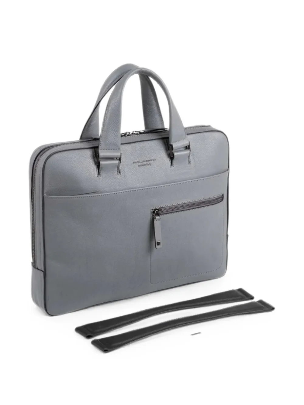 PIQUADRO David leren laptoptas Grijs