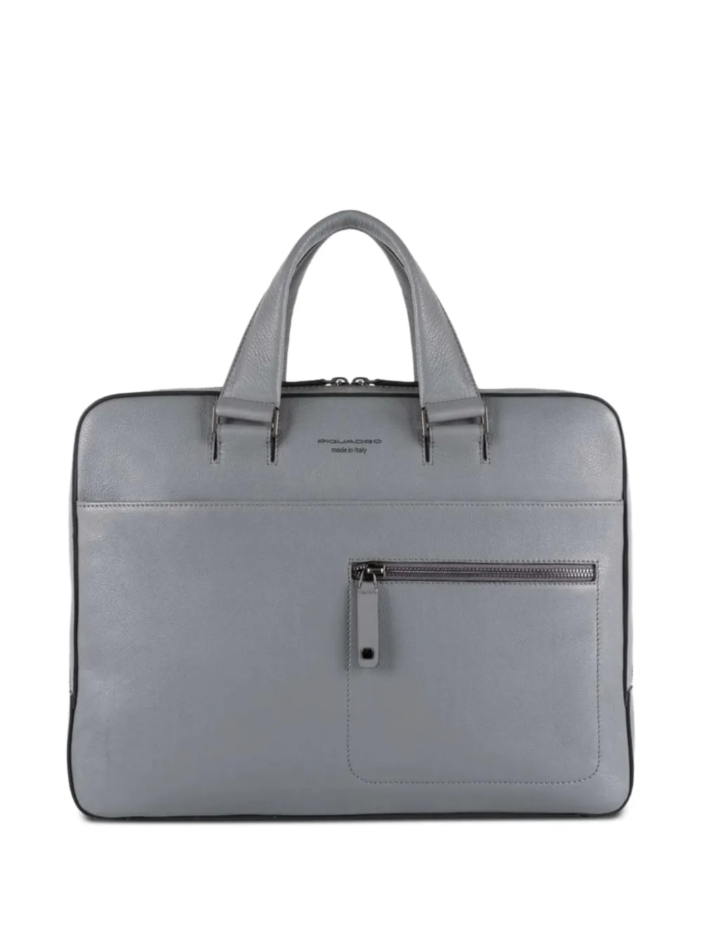 PIQUADRO David leather laptop bag - Grau