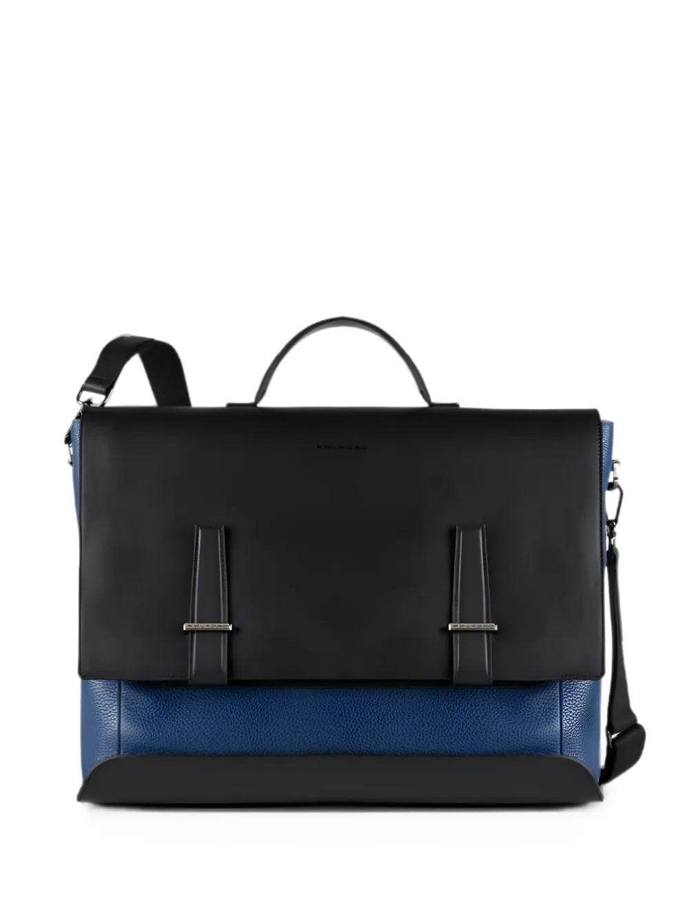 PIQUADRO leather flap-top briefcase - Nero