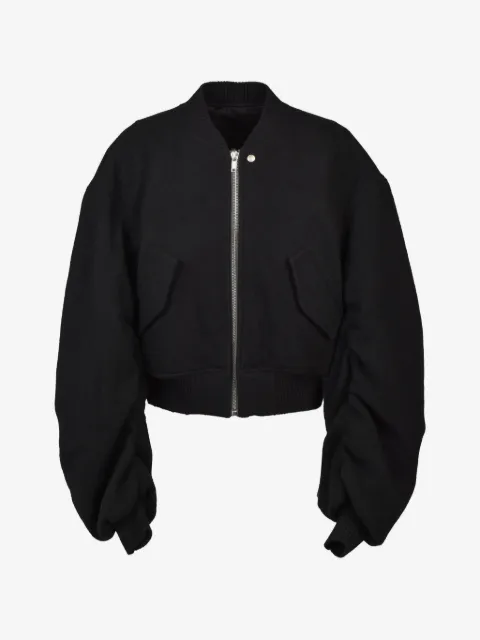 Rick Owens ruched-sleeve bomber jacket