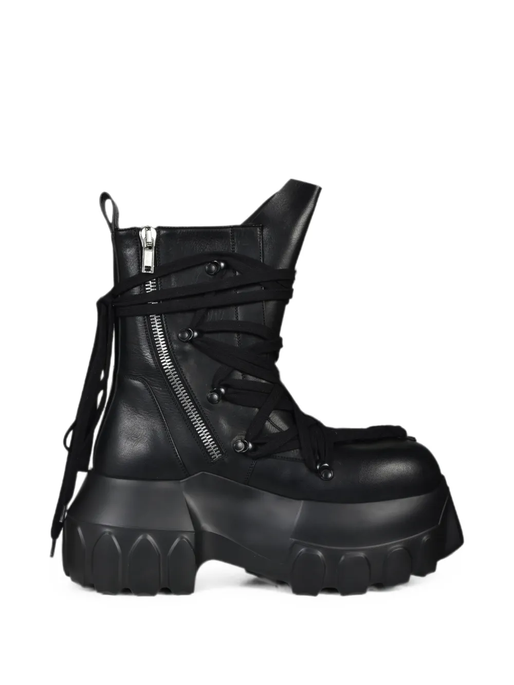 Rick Owens Megalace Mega Tractor lace-up chunky-sole boots Zwart