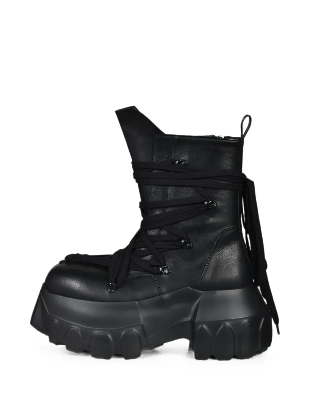 Rick Owens Megalace Mega Tractor lace-up chunky-sole boots Zwart