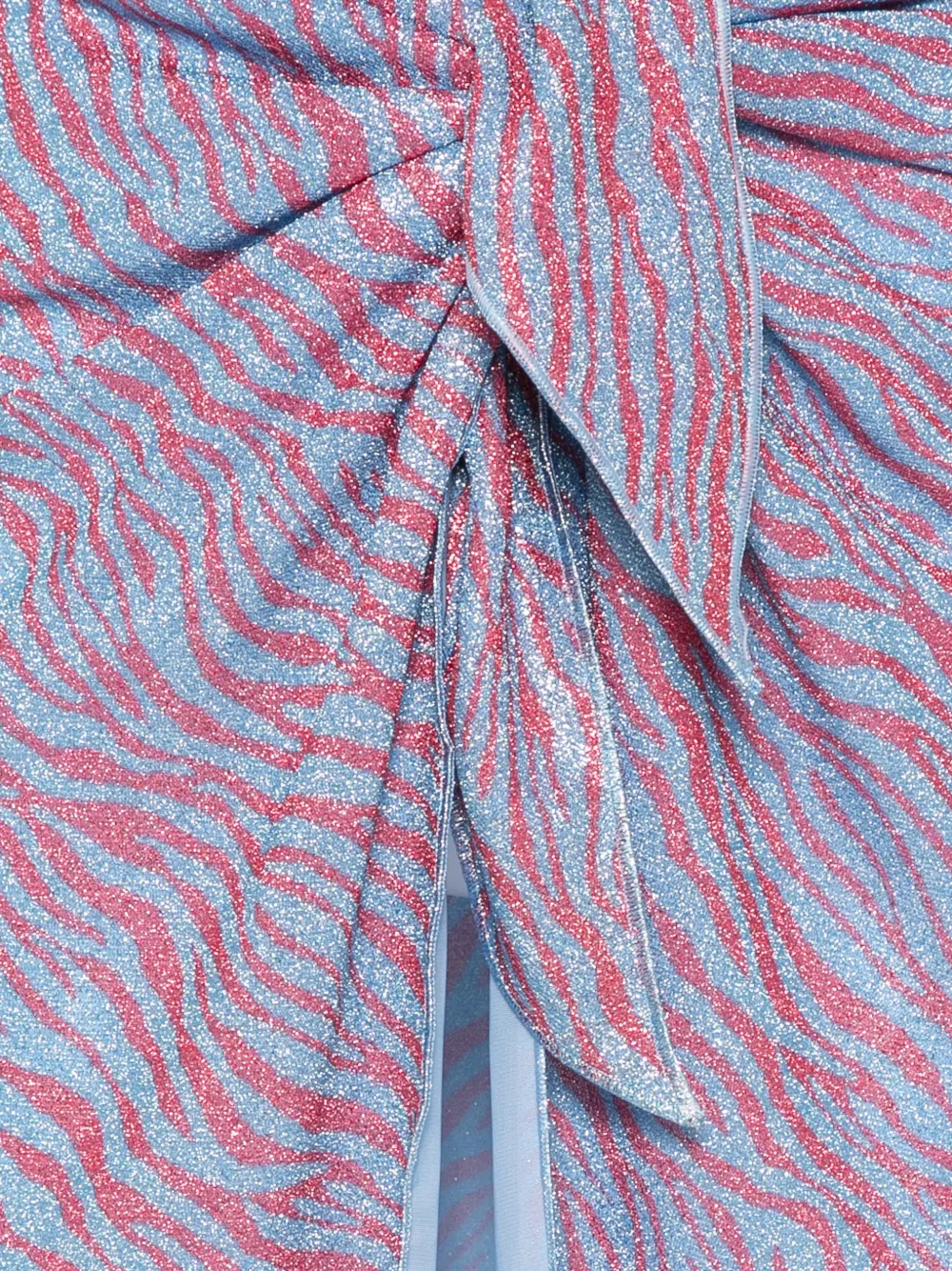 Oséree Lurex wikkeldoek met animalier-print Blauw
