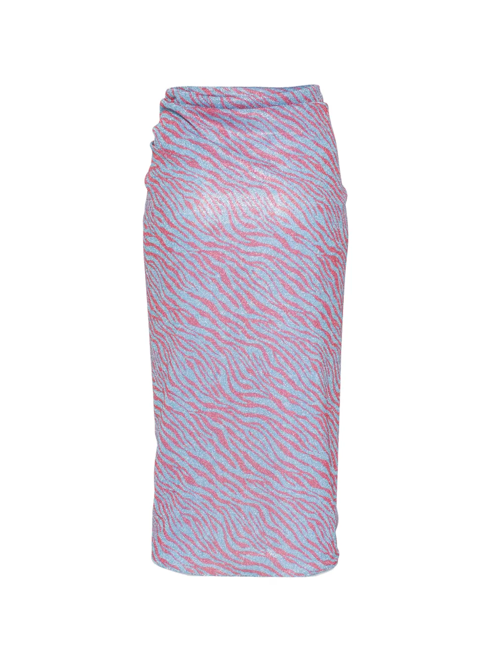 Oséree Lurex wikkeldoek met animalier-print Blauw