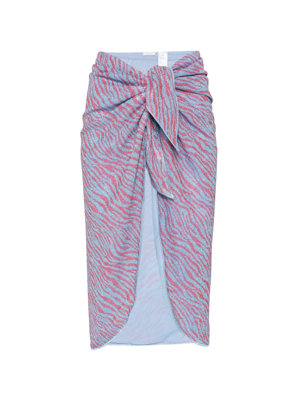 Oséree animalier-print lurex pareo - Blau