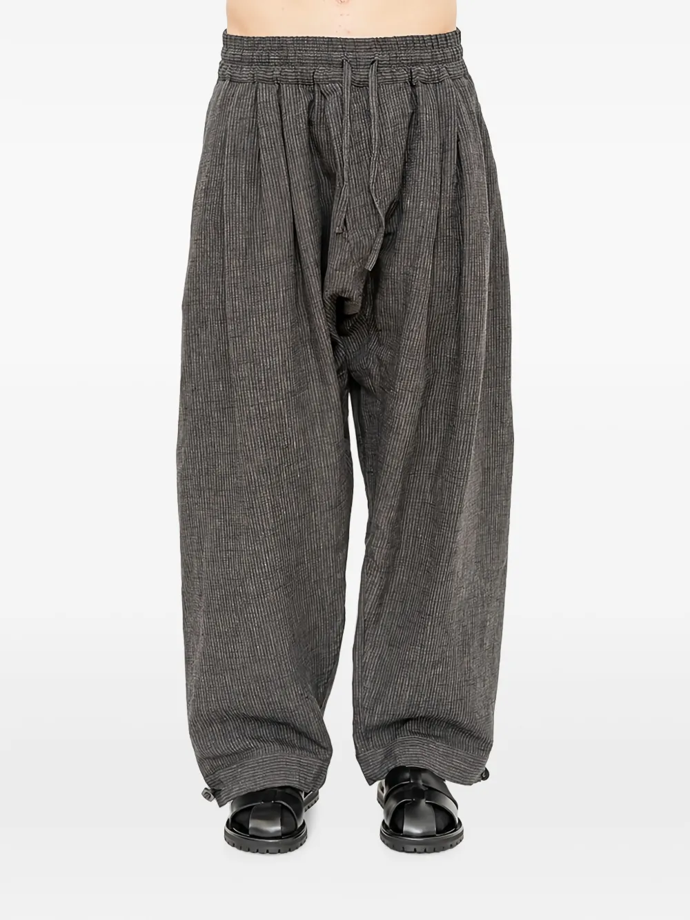 Jan Jan Van Essche triple-pleated loose-fit trousers - Grigio