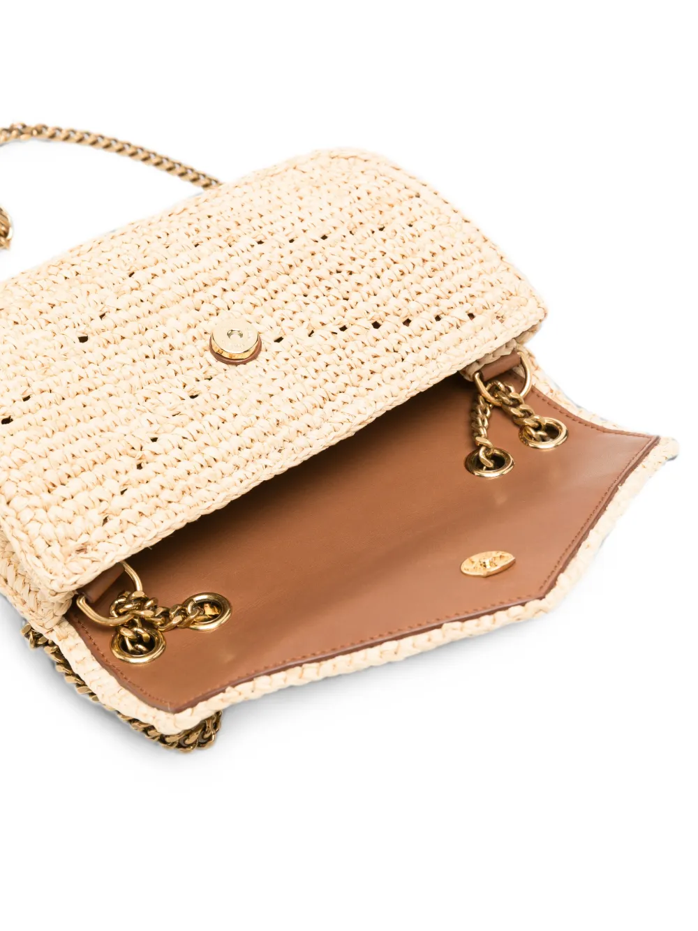 Saint Laurent Lou mini-schoudertas met logo-detail Beige