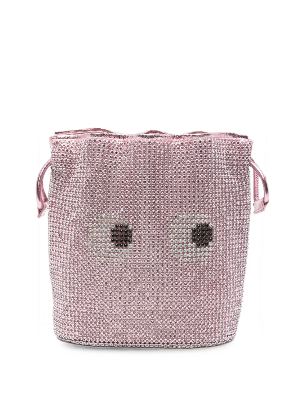 Anya Hindmarch crystal-embellished drawstring clutch bag - Rosa