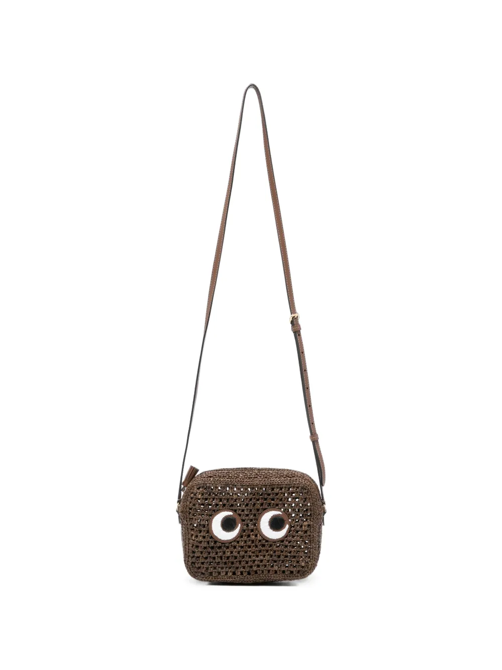 Anya Hindmarch eyes-motif mini bag - Marrone