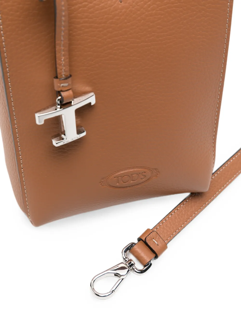 Tod's T Timeless charm leather tote bag Beige