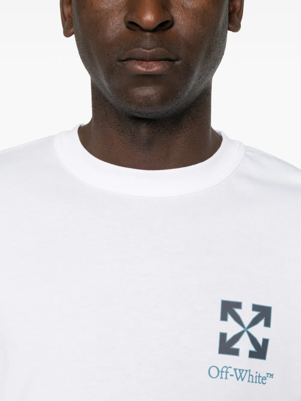 Off-White T-shirt met Arrow-print Wit