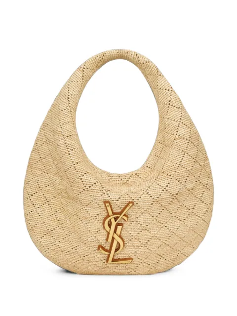 Saint Laurent Icare hobo in raffia shoulder bag