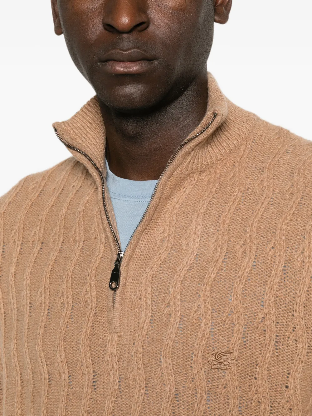 ETRO Trui met rits Bruin