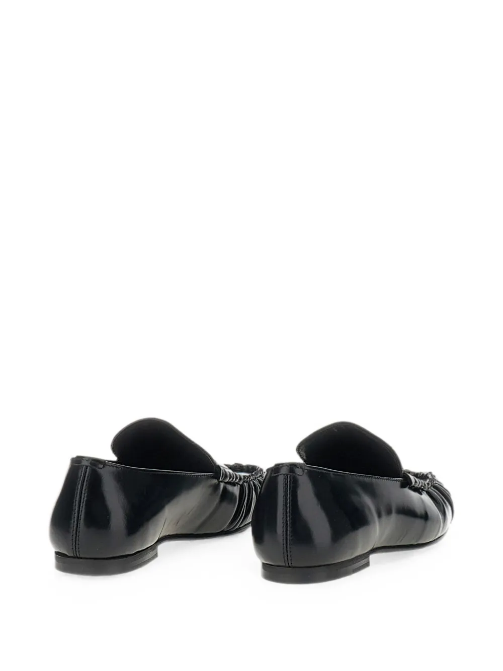 ALOHAS Aven gathered penny loafers Zwart