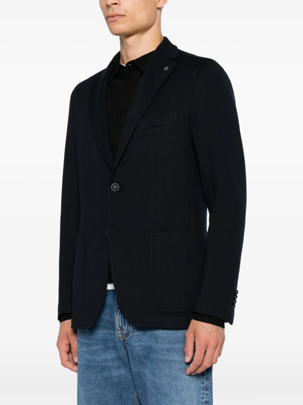 Tagliatore Blazer met enkele rij knopen Blauw