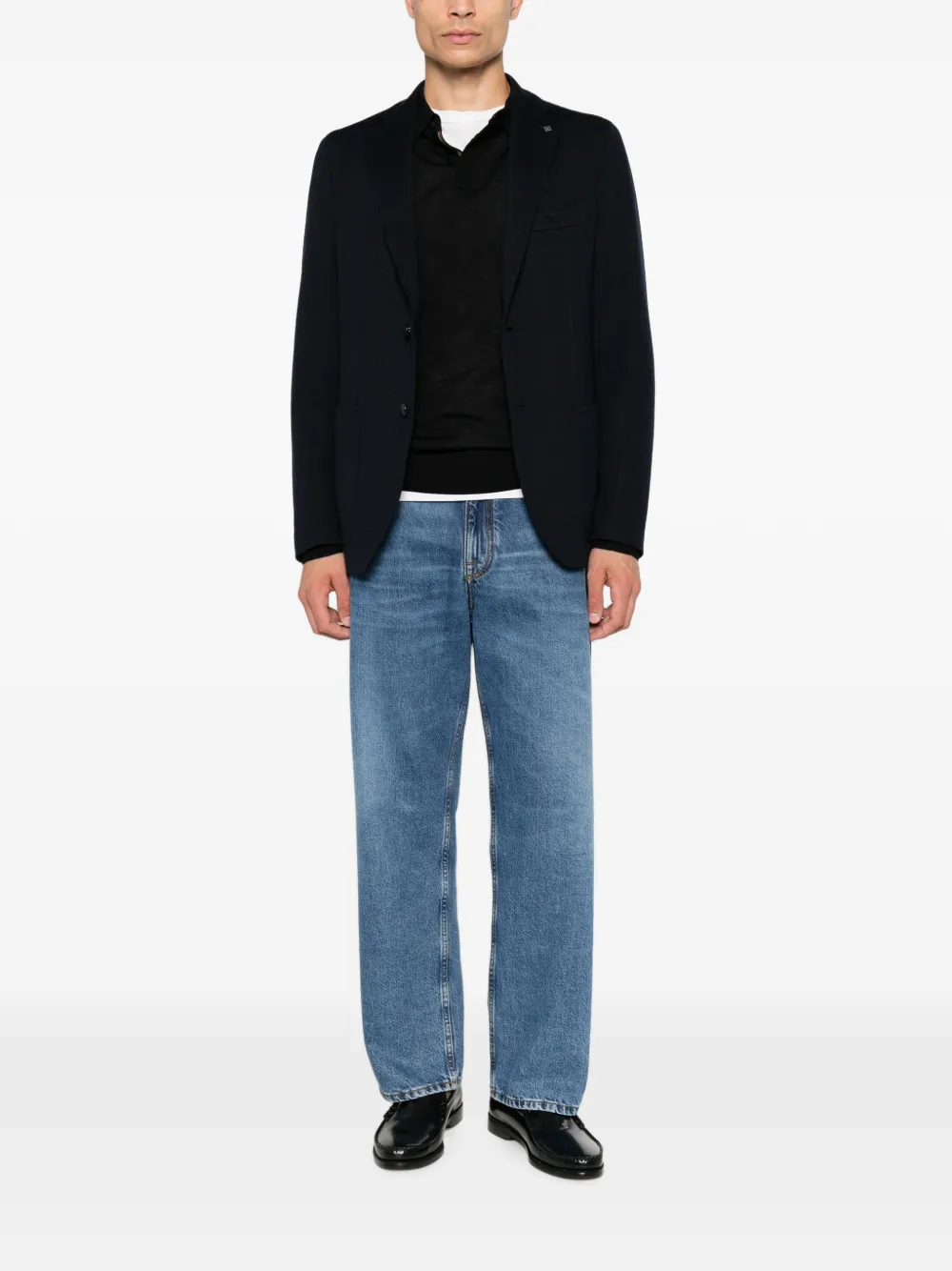 Tagliatore Blazer met enkele rij knopen Blauw